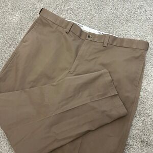 Oak Hill Premium Pants 48X32 Brown Chino Stretch Cotton Chinos Dress Cotton